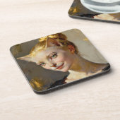 “Anya, Meticulously Content” – A Feminine Feline コースター (左側)