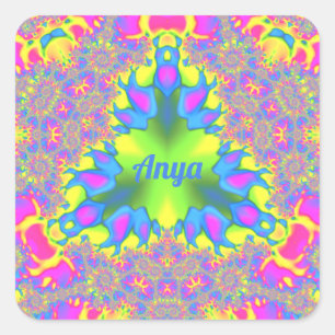 ANYA to Shades Yellow, Green, Pink, Blue スクエアシール