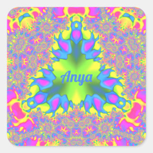 ANYA to Shades Yellow, Green, Pink, Blue スクエアシール