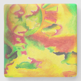 AnyaCによる熱抽象芸術 ストーンコースター