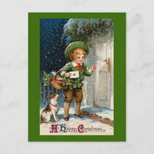 "Anybody Home ?" Vintage Christmas シーズンポストカード
