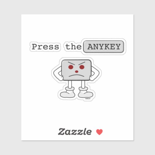 ANYKEYを押す シール (シート)