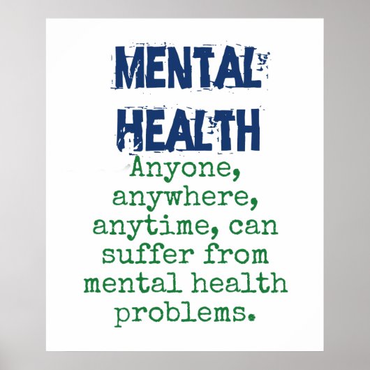 Anyone Anywhere Anytime - Mental Health Quote ポスター (正面)