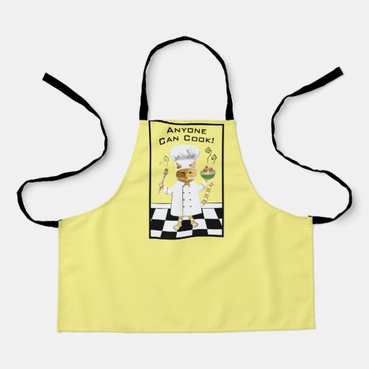 Anyone Can Cook! Kids' Yellow Kitty Apron エプロン (正面)