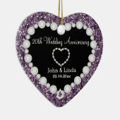 Any's 結婚 Anniversary Purpleグリッター | DIY文字 セラミックオーナメント (右)