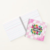 “Anything is Possible” Floral Motivational  ノートブック (内部)