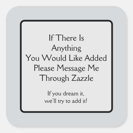 Anything to Add? スクエアシール (正面)