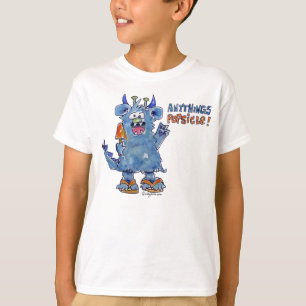 AnythingsのアイスキャンデーおもしろいなモンスターのTシャツ Tシャツ