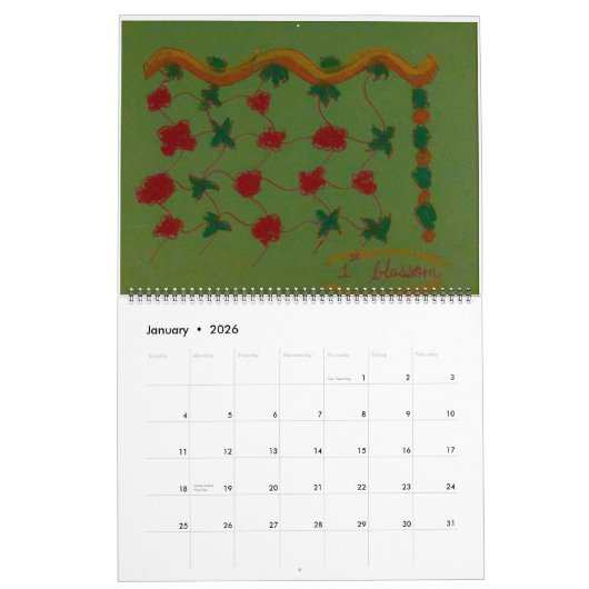 ANYTIME CALENDER カレンダー (1月 2026)