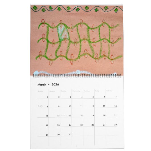 ANYTIME CALENDER カレンダー (3月 2026)