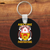 Anytime I Get To Help Fireman Gift Proud Firefight キーホルダー (正面)