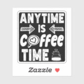 Anytime Isコーヒータイムカフェイン中毒誕生日 シール (シート)