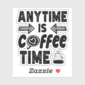 Anytime Is Coffeine Timeが存在するカフェインクール恋人 シール (シート)