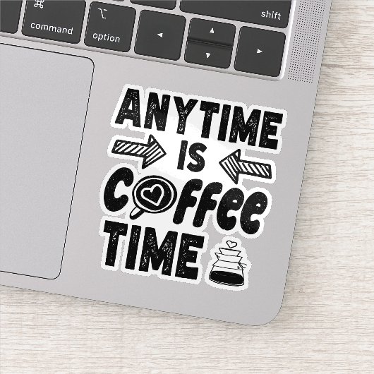 Anytime Is Coffeine Timeが存在するカフェインクール恋人 シール (詳細)