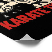 Anytime Is Karate Time Funny Punch Clock  ポスター (角)