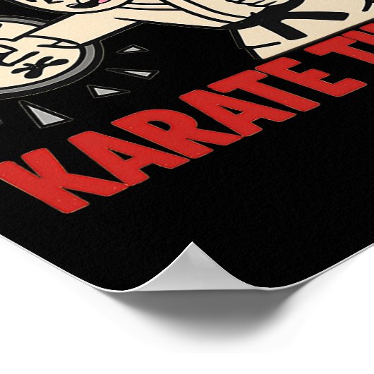 Anytime Is Karate Time Funny Punch Clock  ポスター (角)