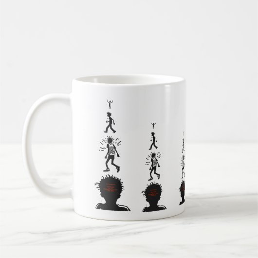 "Anywhere" 抽象的な成長の図形アートTシャツ コーヒーマグカップ (左)