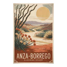Anza-Borrego Vintage Desert Travel Poster