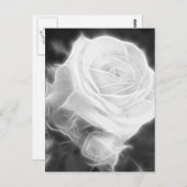 Anzures 2クリスタルのピンクのバラ ポストカード (正面/裏面)