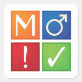 ao3バッジのアイコンのシール スクエアシール (正面)