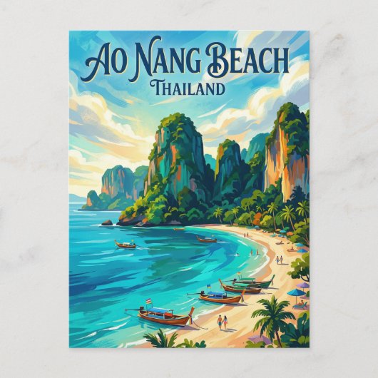 Ao Nang Beach Thailand ポストカード (正面)