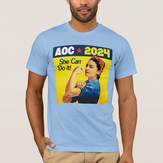 AOC 2024:彼女はそれができる Tシャツ (正面)