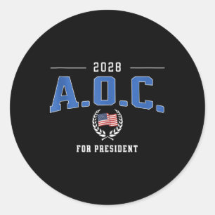 Aoc 2028アレクサンドリア・オカシオ・コルテス・デ大統領のために ラウンドシール