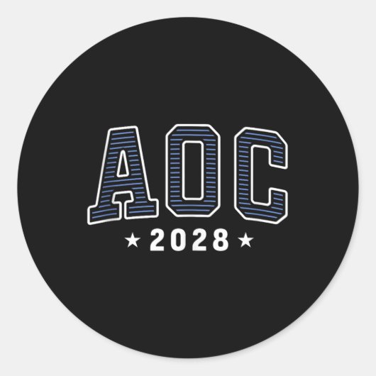 Aoc 2028シンプル名門私立校風の Varsityタンク上部 ラウンドシール (正面)