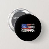 Aoc 2028米国国動揺して旗長袖 缶バッジ (正面&裏面)