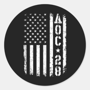 Aoc 2028米国国旗のタンクトップ ラウンドシール