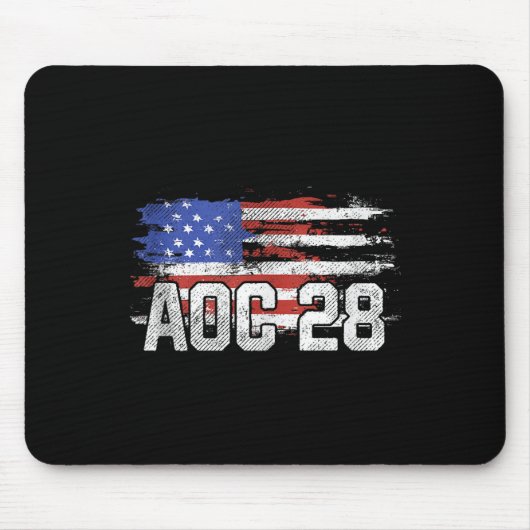Aoc 2028米国国旗動揺しての戦車のトップ マウスパッド (正面)