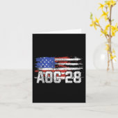 Aoc 2028米国総動揺して合州旗 カード (黄色い花)