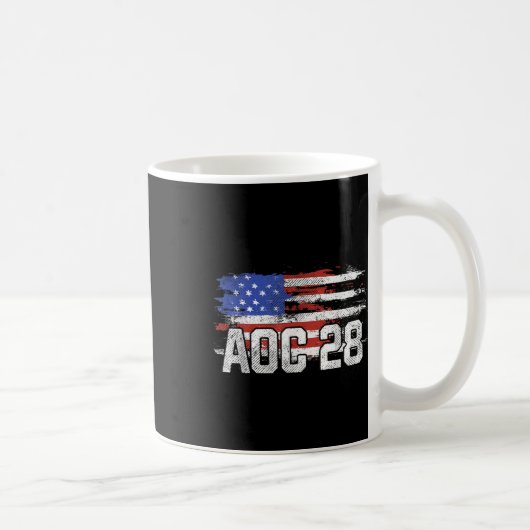 Aoc 2028米国総動揺して合州旗 コーヒーマグカップ (右)