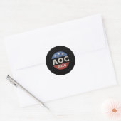 Aoc 2028選挙レトロ ラウンドシール (封筒)