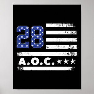 Aoc 2028 A.O.C. 2028米国国旗Lの用件 ポスター