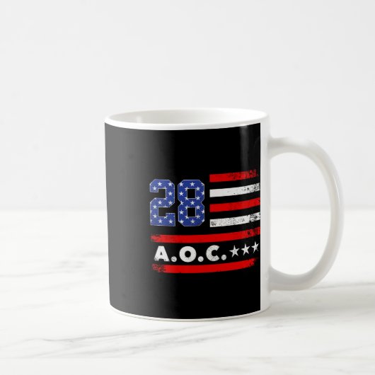 Aoc 2028 A.O.C. 2028米国国旗Pの場合 コーヒーマグカップ (右)