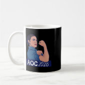 Aoc 2028 Alexandria Ocasio Cortez 2028長袖 コーヒーマグカップ (左)