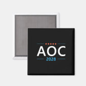 Aoc 2028 De大統領のためのアレクサンドリアOcasio – コルテス マグネット (正面/裏面)