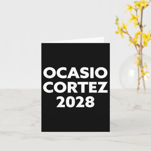 Aoc 2028 - Ocasio Cortez 2028 カード (黄色い花)