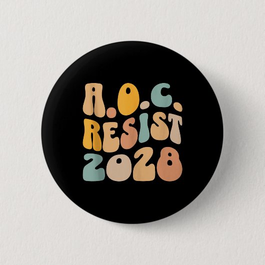 Aoc 2028 Resident Resistave Wavy Alexandria Ocas 缶バッジ (正面)