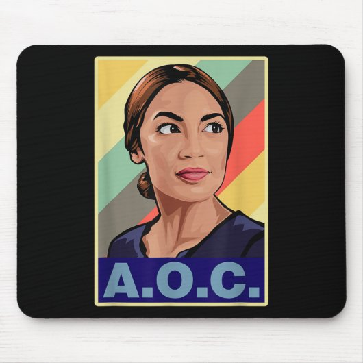 Aoc Alexandria Ocasio-cortez初の女性大統領 マウスパッド (正面)