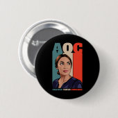 Aoc Alexandria Ocasio-cortez初の女性大統領 缶バッジ (正面&裏面)