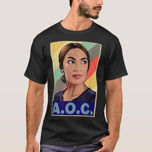Aoc Alexandria Ocasio-cortez初の女性大統領 Tシャツ (正面)