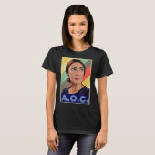 Aoc Alexandria Ocasio-cortez初の女性大統領 Tシャツ (正面フル)