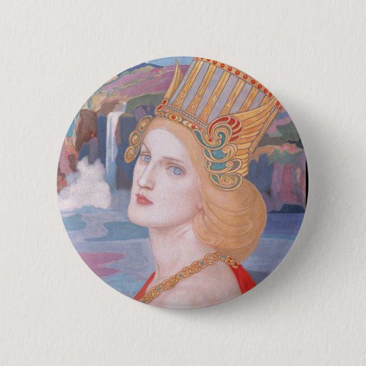 Aoife, c. 1914 by John Duncan 缶バッジ (正面)