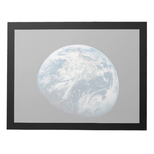 Aollo 8宇宙船から取り出された地球。 ノートパッド (正面)
