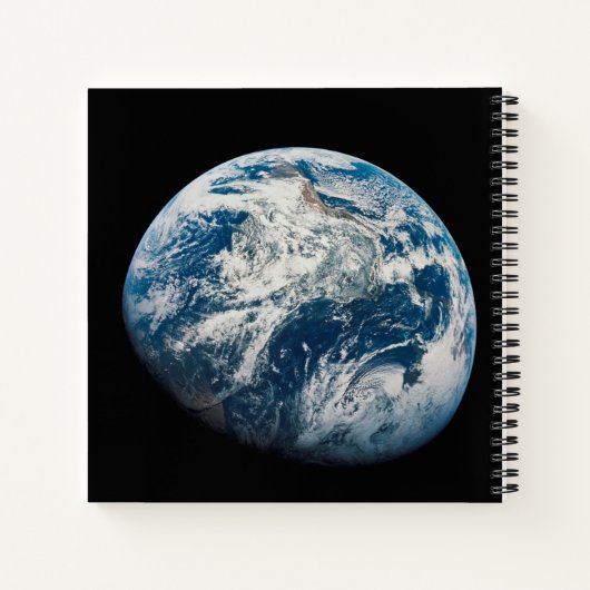 Aollo 8宇宙船から取り出された地球。 ノートブック (裏面)