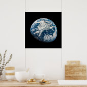Aollo 8宇宙船から取り出された地球。 ポスター (キッチン)