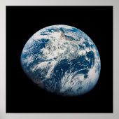 Aollo 8宇宙船から取り出された地球。 ポスター (正面)