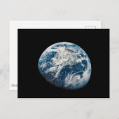 Aollo 8宇宙船から取り出された地球。 ポストカード (正面/裏面)